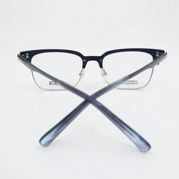 Tumi VTU026 0751 52mm Matte Navy Carbon Fiber/Stainless Steel New Eyeglasses.